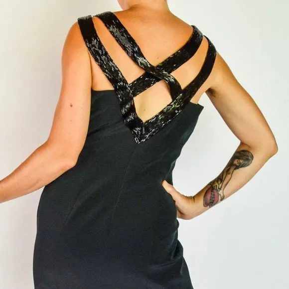 princess polly baby blue dress Vintage | Dresses | Vintage9s Glam Little Black Dress With Heavy Beaded  Strap Detail